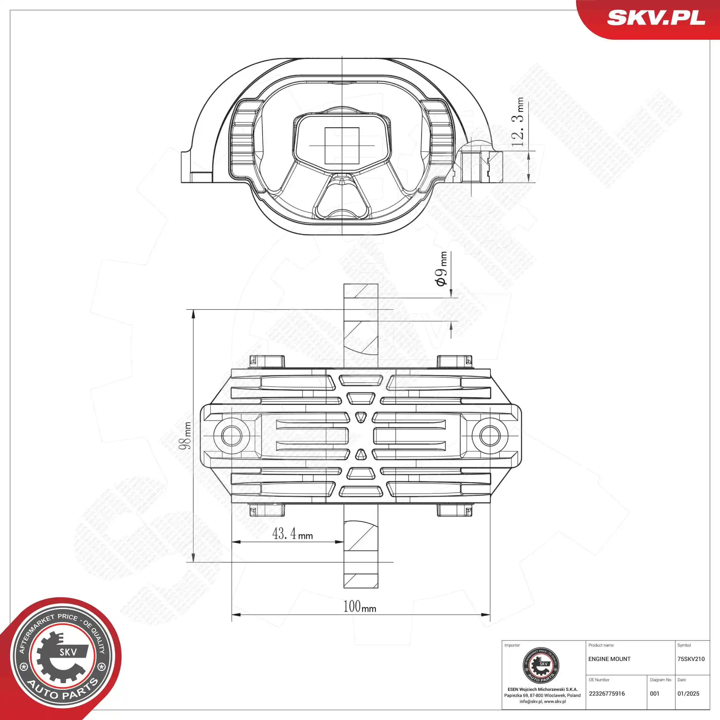 Mounting, engine